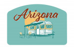 Arizona - Vintage Matchbook - Vintage Camper - Contour