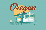 Oregon - Vintage Matchbook - Vintage Camper