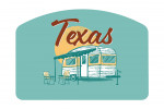 Texas - Vintage Matchbook - Vintage Camper - Contour
