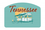 Tennessee - Vintage Matchbook - Vintage Camper - Contour