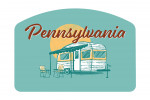 Pennsylvania - Vintage Matchbook - Vintage Camper - Contour