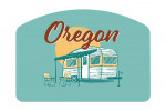 Oregon - Vintage Matchbook - Vintage Camper - Contour