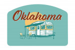 Oklahoma - Vintage Matchbook - Vintage Camper - Contour