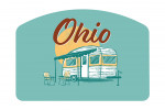Ohio - Vintage Matchbook - Vintage Camper - Contour