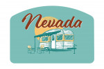 Nevada - Vintage Matchbook - Vintage Camper - Contour