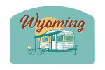 Wyoming - Vintage Matchbook - Vintage Camper - Contour