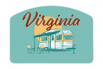 Virginia - Vintage Matchbook - Vintage Camper - Contour