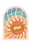 Utah - Chalk Art - Sunburst - Contour