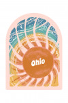 Ohio - Chalk Art - Sunburst - Contour