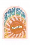 Nevada - Chalk Art - Sunburst - Contour