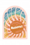 Nunavut - Chalk Art - Sunburst - Contour