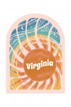 Virginia - Chalk Art - Sunburst - Contour