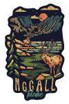 McCall, Idaho - Distressed Vector - Elk & Peaks - Contour