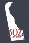 Delaware - Home State - Gray on White - 302 Proud