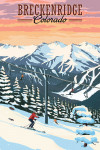 Breckenridge, Colorado - Winter Skiers