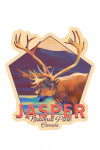 Jasper National Park, Canada - Vivid Watercolor - Caribou - Contour