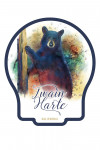 Twain Harte, California - Watercolor Animals - Black Bear and Cub - Contour
