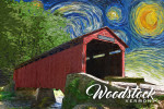 Woodstock, Vermont - Starry Night - Covered Bridge