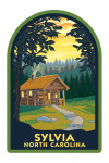 Sylva, North Carolina - Cabin Scene - Contour