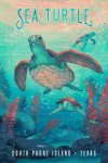 South Padre Island, Texas - Fluid Linework - Sea Turtle