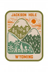 Jackson Hole, Wyoming - Boho Colorblock - Mountain Range - Contour