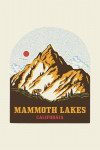 Mammoth Lakes, California - Vintage Linework - Mountain Peak