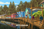 Ketchikan, Alaska - Painterly - Creek Street