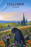 Telluride, Colorado - Lithograph - Bear Family in Field