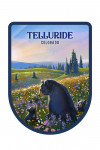 Telluride, Colorado - Lithograph - Bear Family in Field - Contour