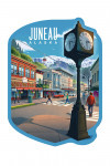 Juneau, Alaska - Lithograph - Main Street - Contour