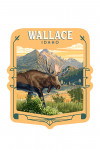 Wallace, Idaho - Painterly - Moose - Contour
