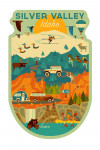 Silver Valley, Idaho - Geometric - Mountain - Contour