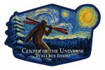 Wallace, Idaho - Starry Night - Center of the Universe - Winter Bigfoot with Skis - Contour