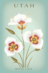 Utah - Vintage Flora Series - Sego Lily