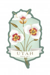 Utah - Vintage Flora Series - Sego Lily - Contour