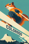 Colorado - Animal Activities Series - Ski Squirrel