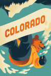 Colorado - Animal Activities Series - Bear Snowboarder