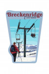 Breckenridge, Colorado - Ski Lift Day Scene - Contour
