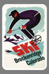 Breckenridge, Colorado - Retro Skier - Contour
