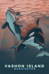 Vashon Island, Washington - Lithograph - Wildlife Lithograph Series - Orca