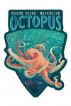 Vashon Island, Washington - Fluid Linework - Octopus - Contour