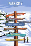 Park City, Utah - Signpost - Ski & Snow