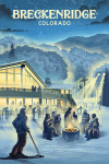 Breckenridge, Colorado - Snow Lodge - Lithograph
