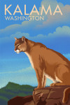 Kalama, Washington - Lithograph Wildlife Series - Pacific Northwest - Mountain Lion