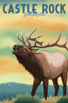 Castle Rock, Washington - Lithograph Wildlife Series - Elk