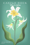 Castle Rock, Washington - Vintage Flora - Avalanche Lily