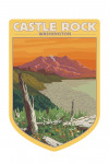 Castle Rock, Washington - Mount St. Helens - Sunset View - Contour