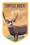 Castle Rock, Washington - Lithograph Wildlife Series - Mule Deer - Contour