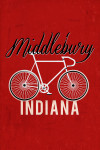 Middlebury, Indiana - Script Screenprint Style - Bike