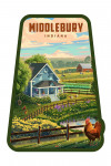 Middlebury, Indiana - Lithograph - Farm Life - Contour